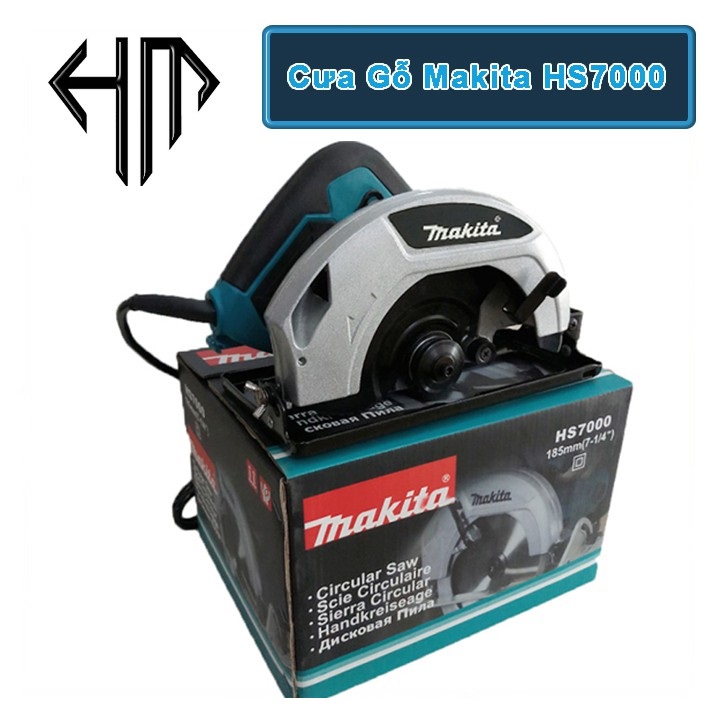 Máy cưa gỗ, cưa đĩa makita hs7000 công suất lớn - đĩa cắt 1 tấc 8 tặng kèm lưỡi cưa bảo hành 12 tháng