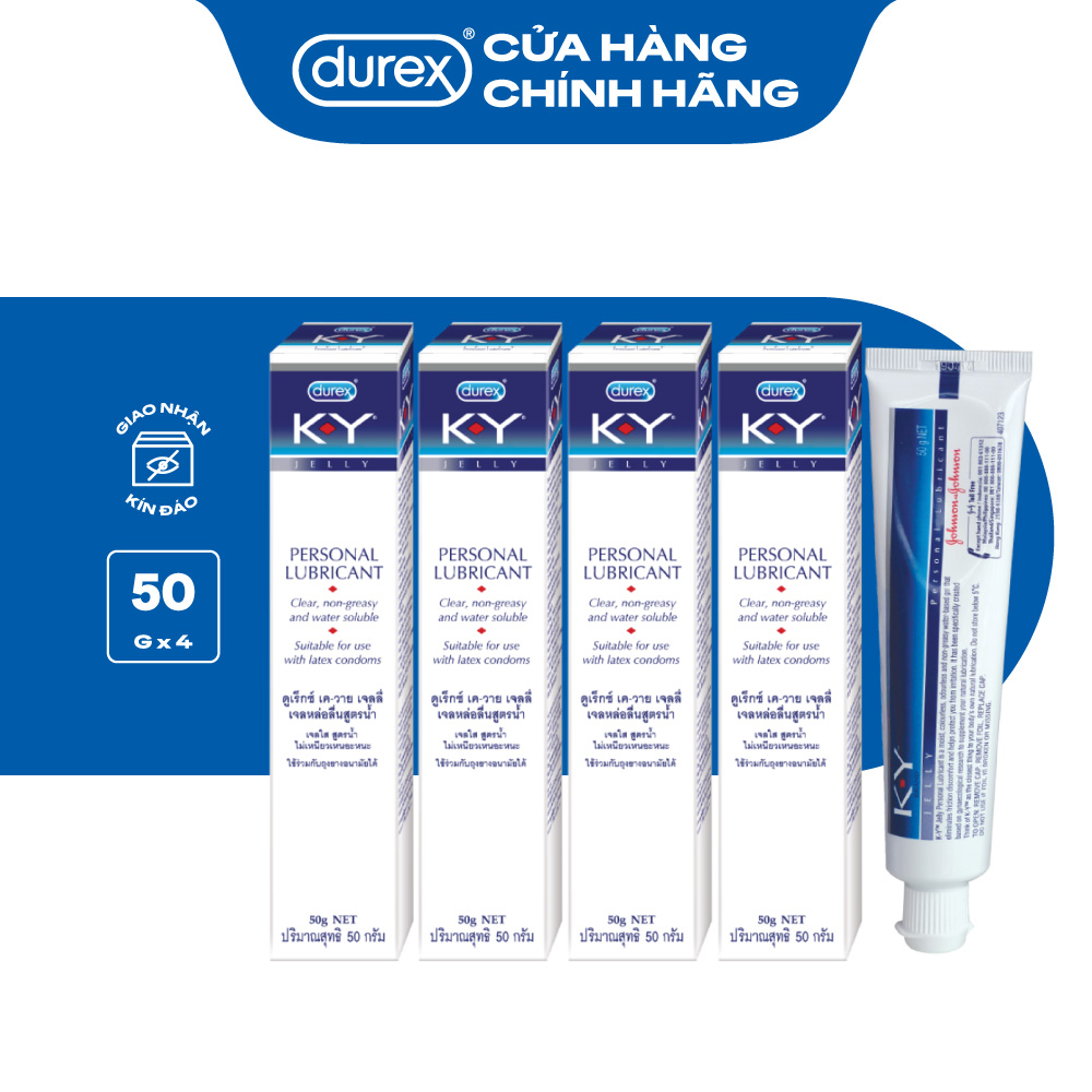 Combo 4 Gel bôi trơn Durex K-Y Jelly 50g KY Jelly