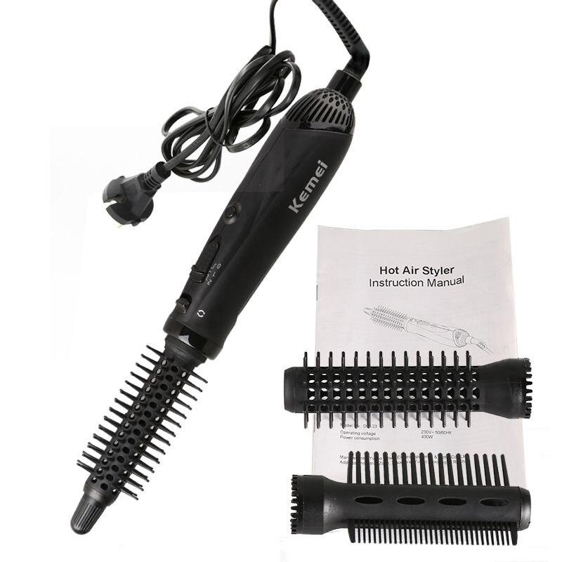 Lược Điện Sấy Kemei Uốn Và Chải Thẳng Tóc DW 23