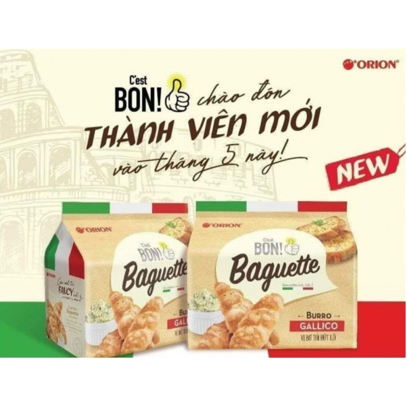 Bánh baguette mì c'est bon vị bơ tỏi đút lò gói 180g