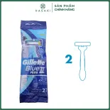 Dao Cạo Gillette Blue II Plus Cán Xanh (2 Cây) Blue II Plus Hasaki Sản Phẩm Chính Hãng