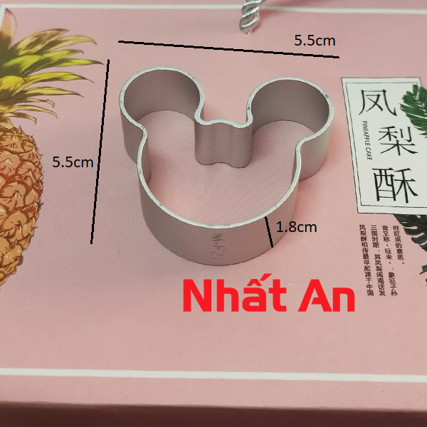 Khuôn nhấn bánh dứa hình chuột 2 cái