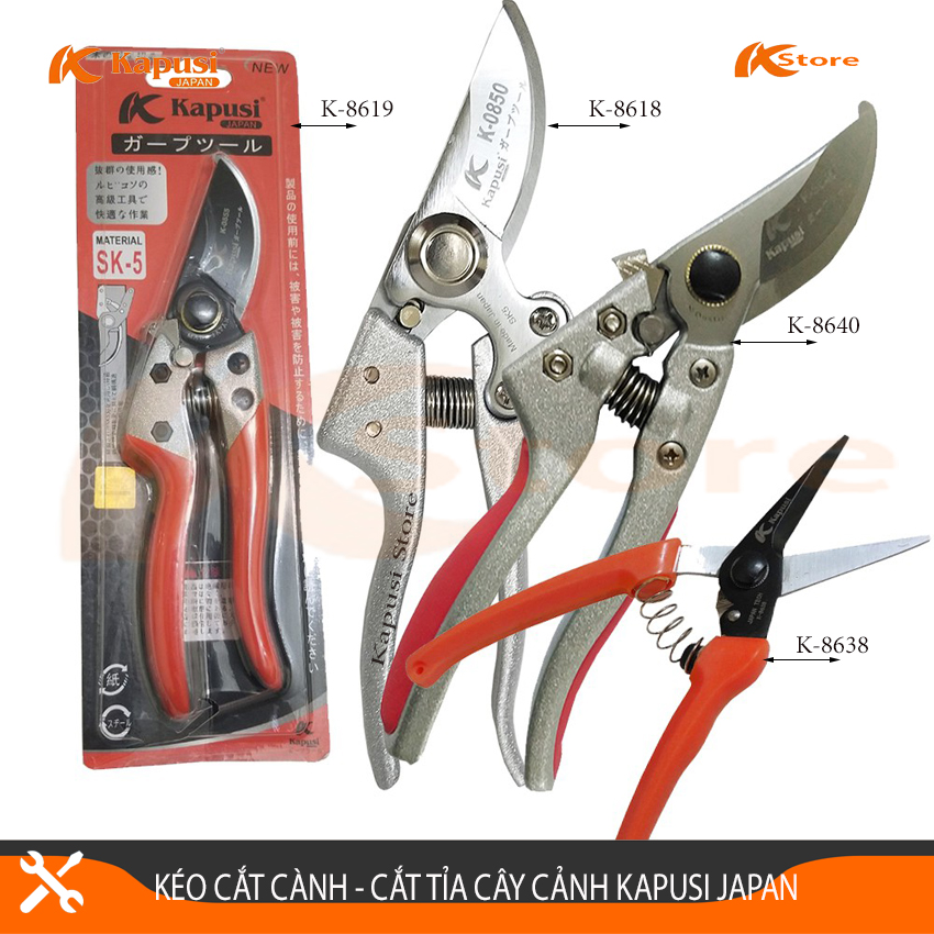 Kéo Cắt Cành - Kéo Cắt Tỉa Cây Cảnh Siêu Sắc Siêu Bền, Nội Địa Nhật Bản Bảo Hành 12 Tháng