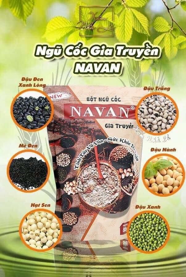 Bột ngũ cốc Navan nhiều loại hạt 800gr date luôn mới