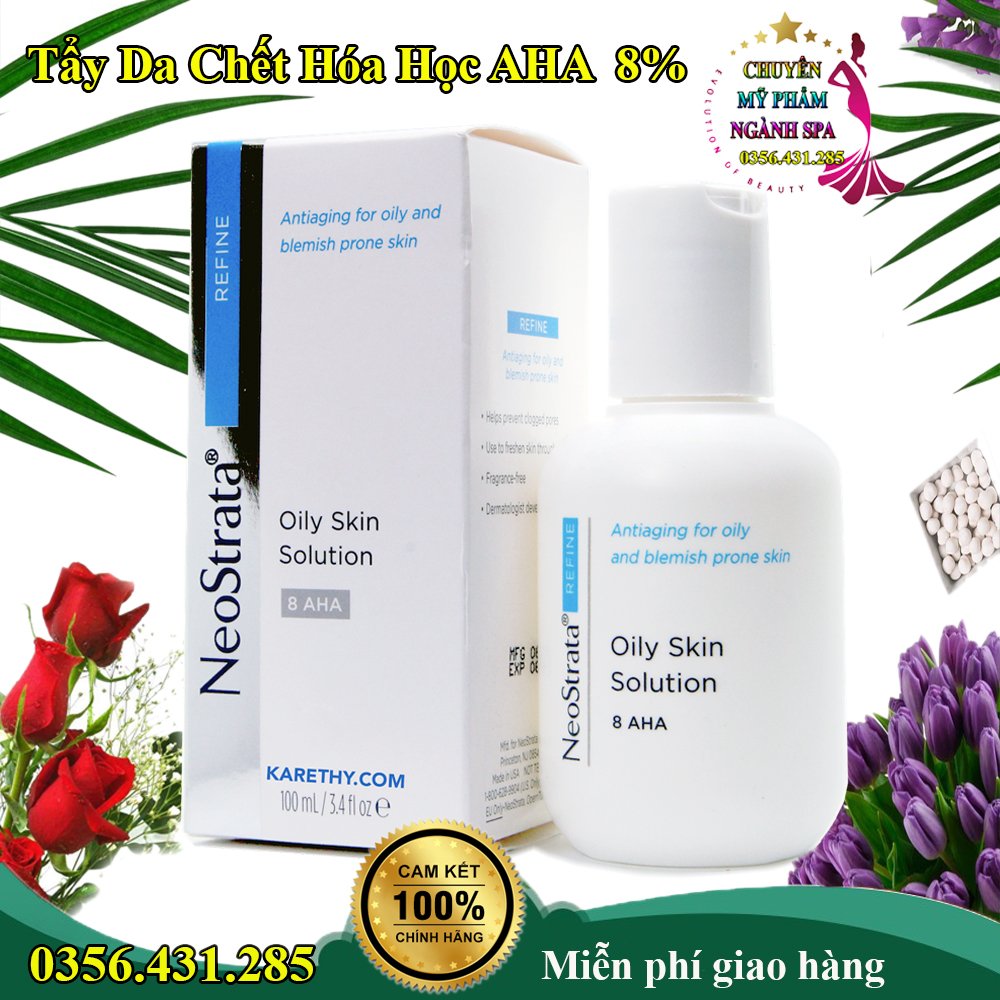 Tẩy da chết hoá học 8% AHA làm sạch sâu, giảm thâm, chống lão hóa NeoStrata Oily Skin Solution-100ml