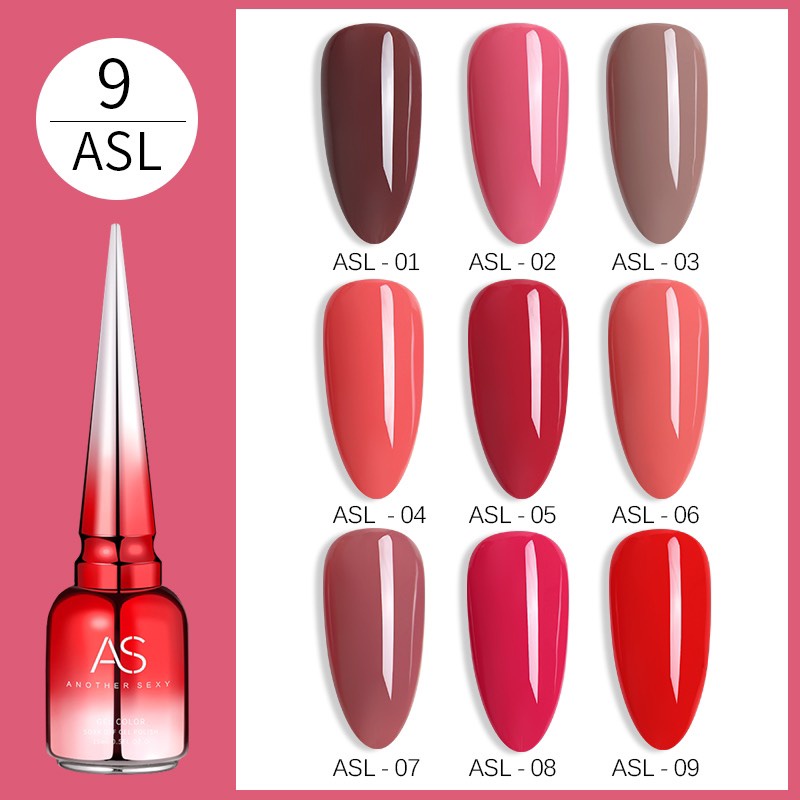 Sơn Gel AS mẫu mới chai đỏ mã ASL sơn móng tay chai 15ml chính hãng AS