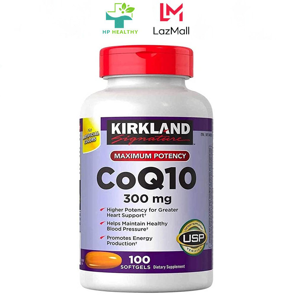 Viên uống bổ tim mạch Kirkland Signature CoQ10 300mg 100 Viên của Mỹ