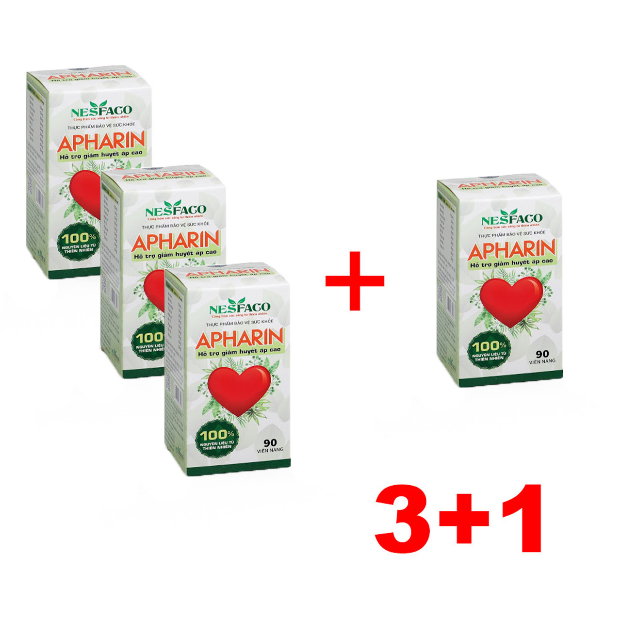 [HCM] Combo 3 Tặng 1 Hộp Thảo Dược Cao Huyết Áp APHARIN Hạ Và Ổn Định Huyết Áp Bền Vững