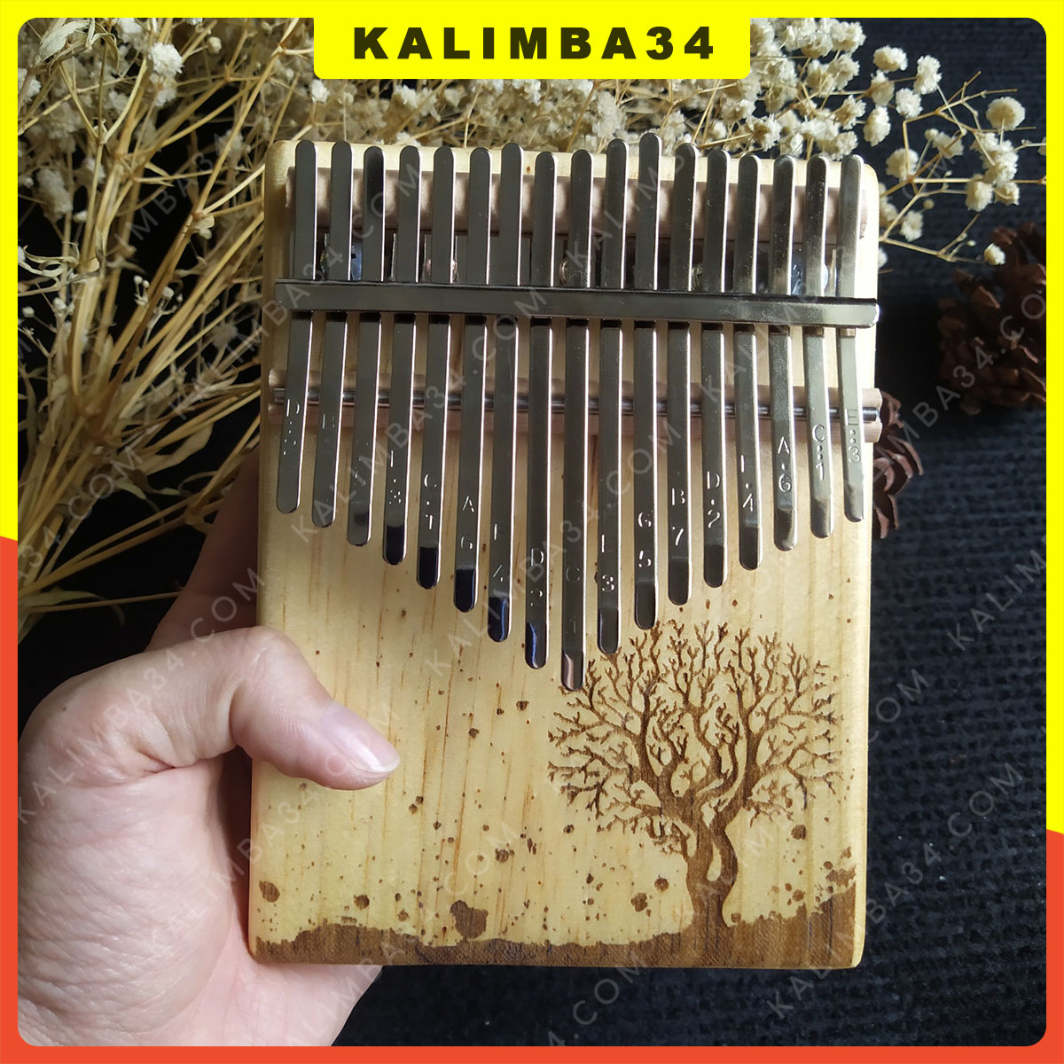 Kl34, Kalimba 17 keys all-in-one building blocks kalimba cheap full accessories
