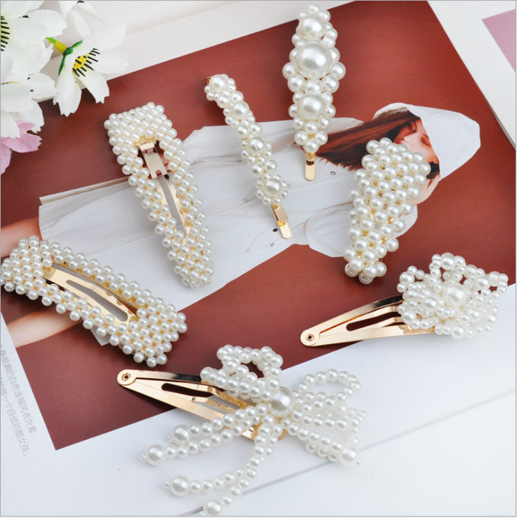 Kẹp tóc nữ đính ngọc trai Hàn Quốc nhiều mẫu siêu cute - KT30