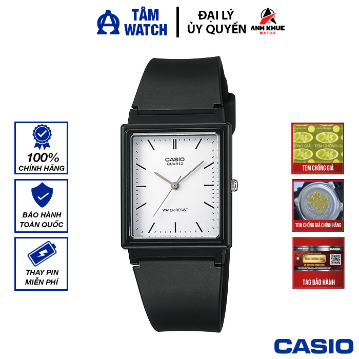 Đồng hồ unisex dây nhựa Casio chính hãng Anh Khuê MQ-27-7EDF