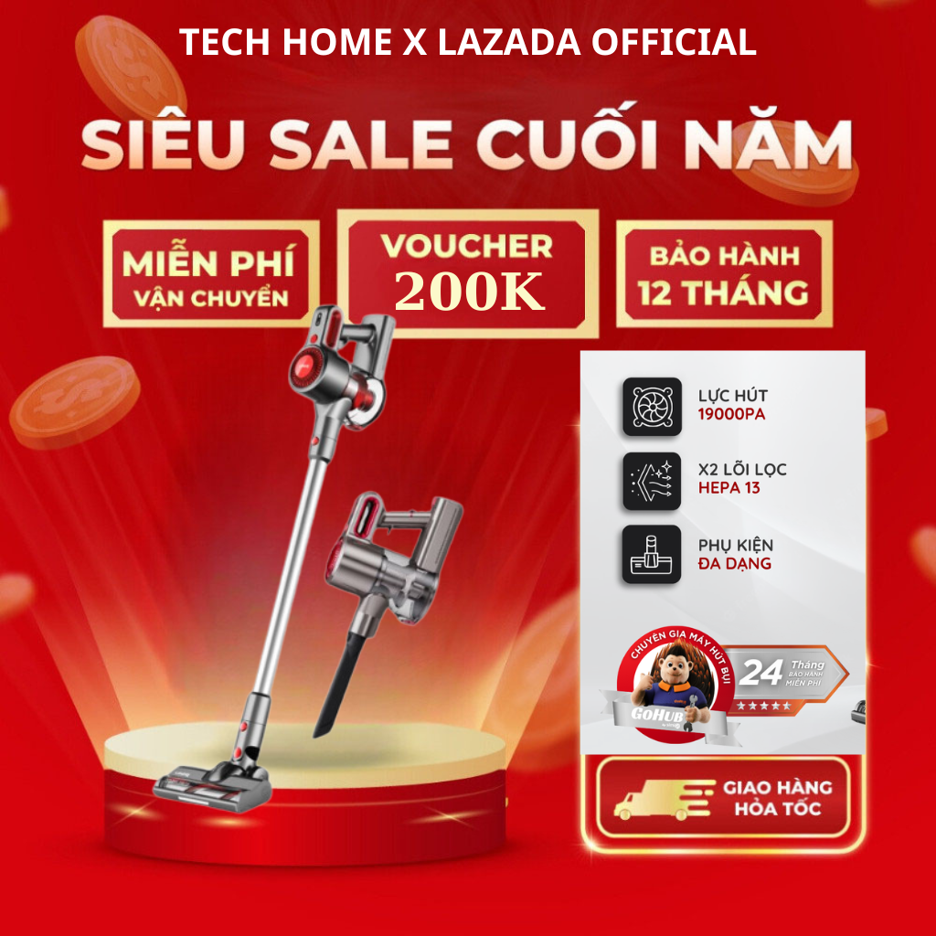  Máy hút bụi không dây cầm tay UNIQ Free A7 đa năng gia đình mini pin sạc hút giường đệm nệm sofa xe hơi lực hút mạnh 