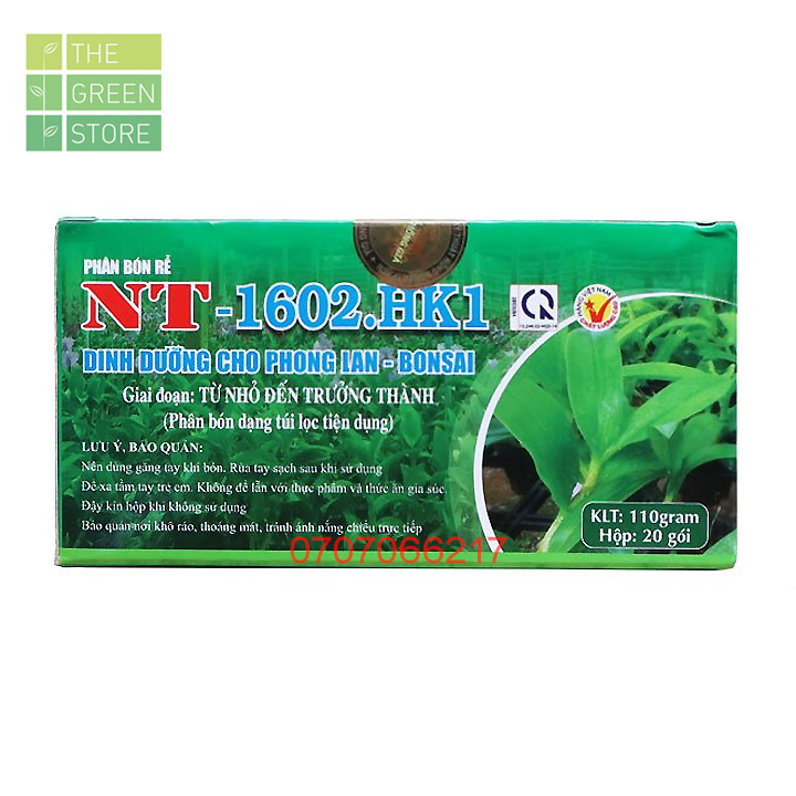 Phân bón tan chậm cho lan dạng túi lọc NT-1602.HK1 (giai đoạn cây con đến trưởng thành)