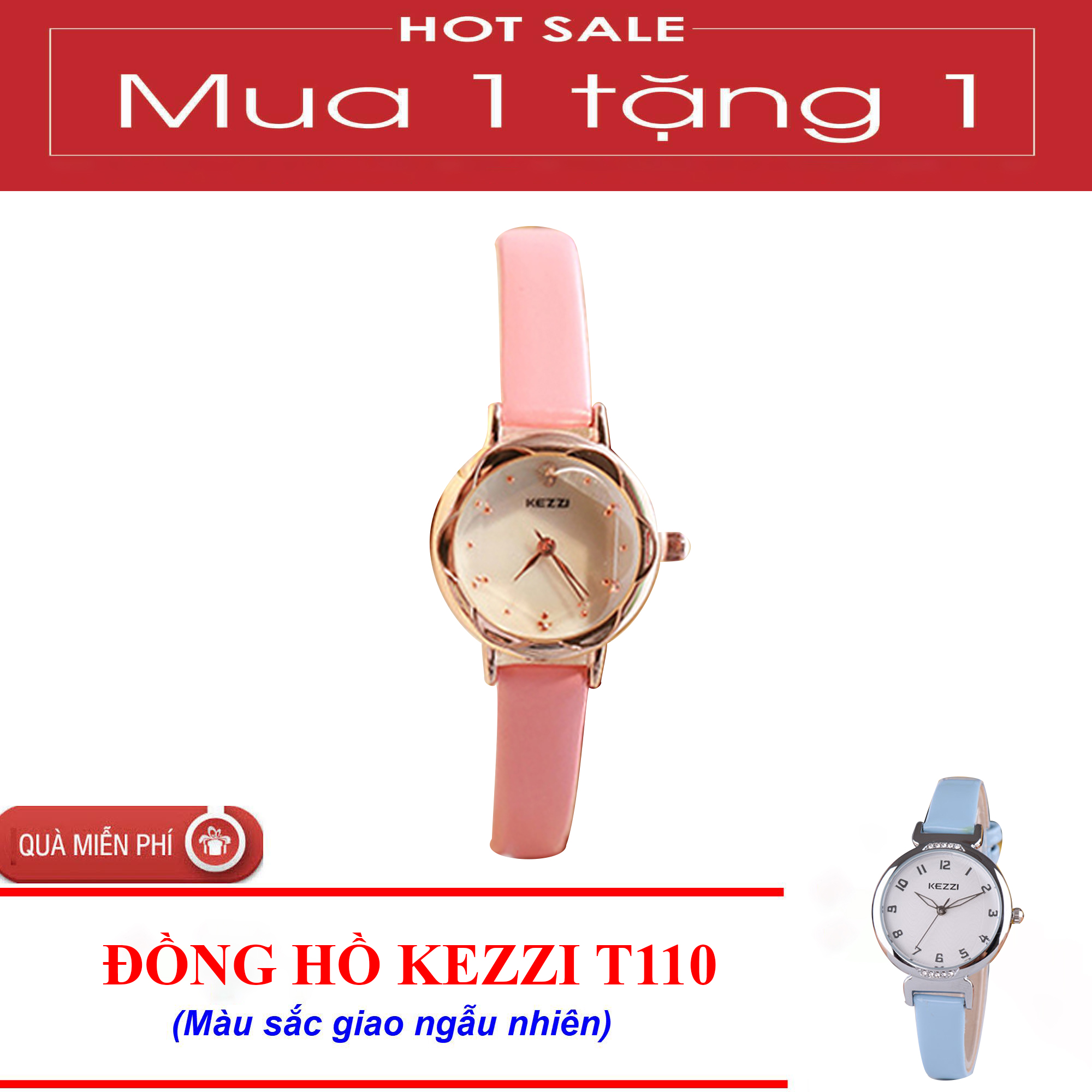 [COMBO HẤP DẪN MUA 1 TẶNG 1] Đồng hồ nữ Kezzi K770 Sang Trọng - Đồng Hồ Nữ Thời Trang Phong Cách Hàn Quốc - Đồng Hồ Nữ Thời Trang Công Sở Cao Cấp Kezzi K770 - Full Box - Dây Hồng -  Bảo Hành 1 Năm
