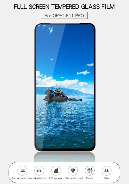 [FULL-ĐEN] Miếng kính cường lực Full viền màn hình điện thoại Oppo F11 Pro