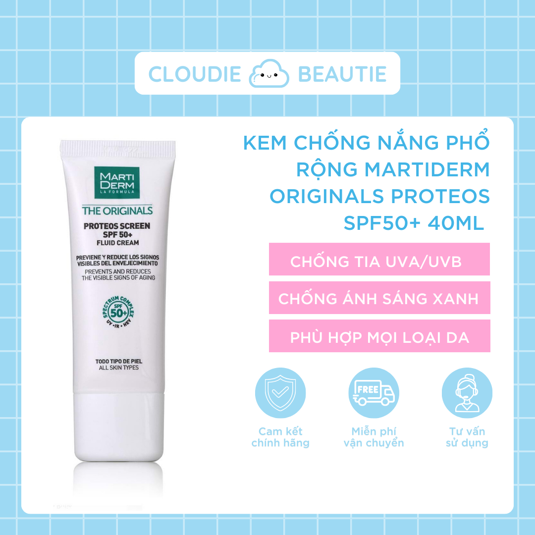 Kem chống nắng phổ rộng MartiDerm SPF50+ 40ml