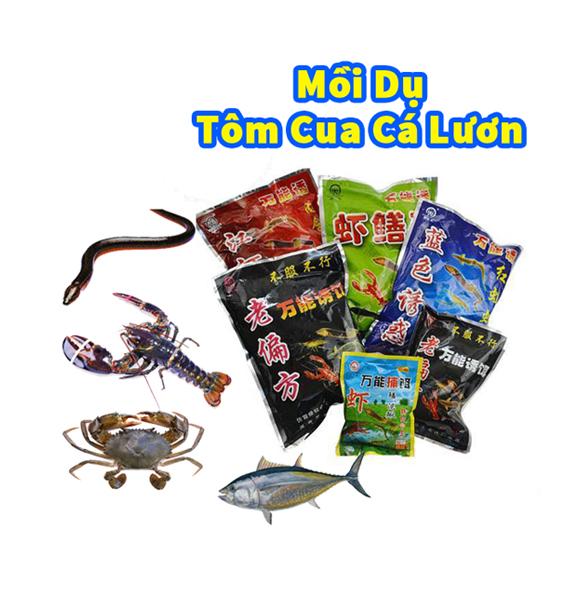 10 gói mồi tôm, cua, cá, lươn, trạch, tổng hợp siêu nhậy