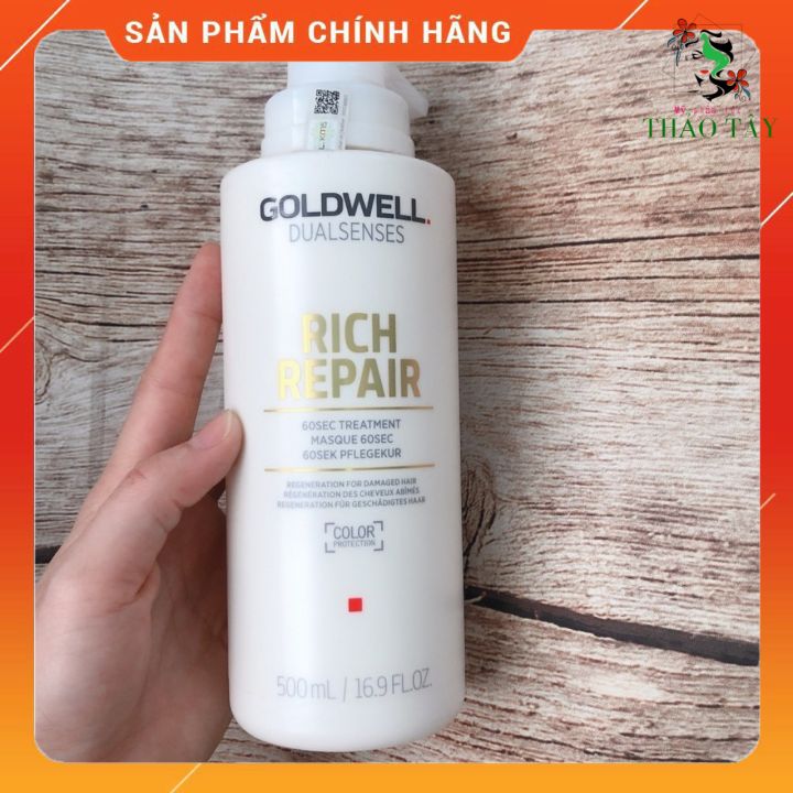 Hấp dầu (mặt nạ) phục hồi tóc hư tổn 60s Goldwell Rich Repair 500ml (ĐỨC)- Chai