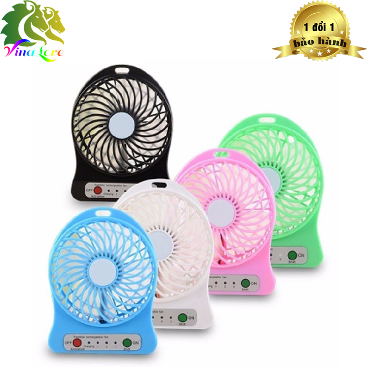 Quạt Mini siêu tốc 3 tốc độ siêu mát, siêu xinh Hàn Quốc (tặng kèm pin sạc xịn)