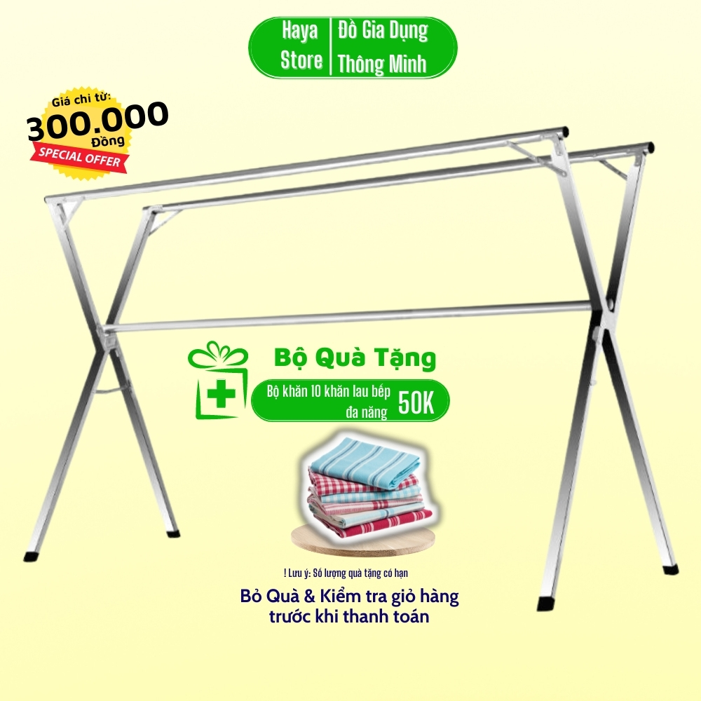 Sào phơi đồ inox thông minh gấp gọn giá treo quần áo tiết kiệm diện tích cây giàn phơi có bánh xe model 2021