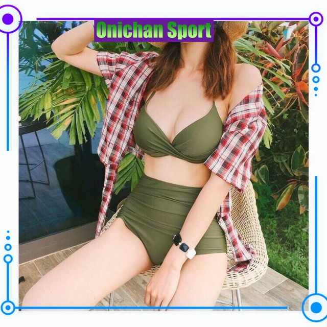 HOÀN TIỀN 15% - Đồ Bơi Nữ 2 Mảnh Xoắn Ngực Nhiều Màu Set Bikini Quần Cạp Cao Nhún Che Bụng [Ảnh Chụp