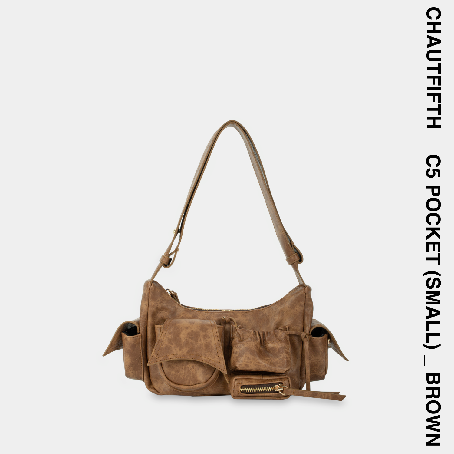 Túi xách C5-POCKET size nhỏ S màu nâu - CHAUTFIFTH
