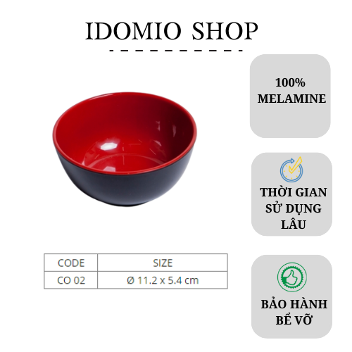 Chén cơm nhựa melamine 2 lớp cao cấp - co02