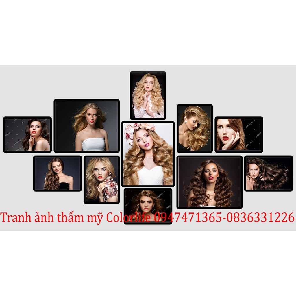 Tranh trang trí bức tranhↂ☑❀  TRANH TÓC NỮ TREO TƯỜNG - TRANH SALON TRANG TRÍ SALON SPA  TIỆM TÓC SEOHAIR1