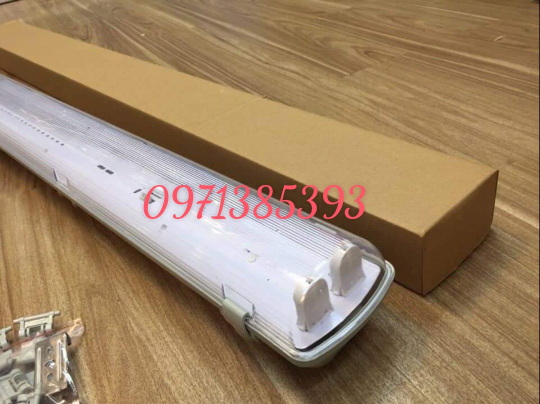 Thùng 08 bộ máng chống thấm đôi 2 bóng 1,2m - máng đèn led