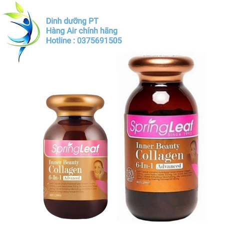 Viên uống Collagen SpringLeaf Inner Beauty Collagen 6in1 Úc hộp 90 viên và 180 viên