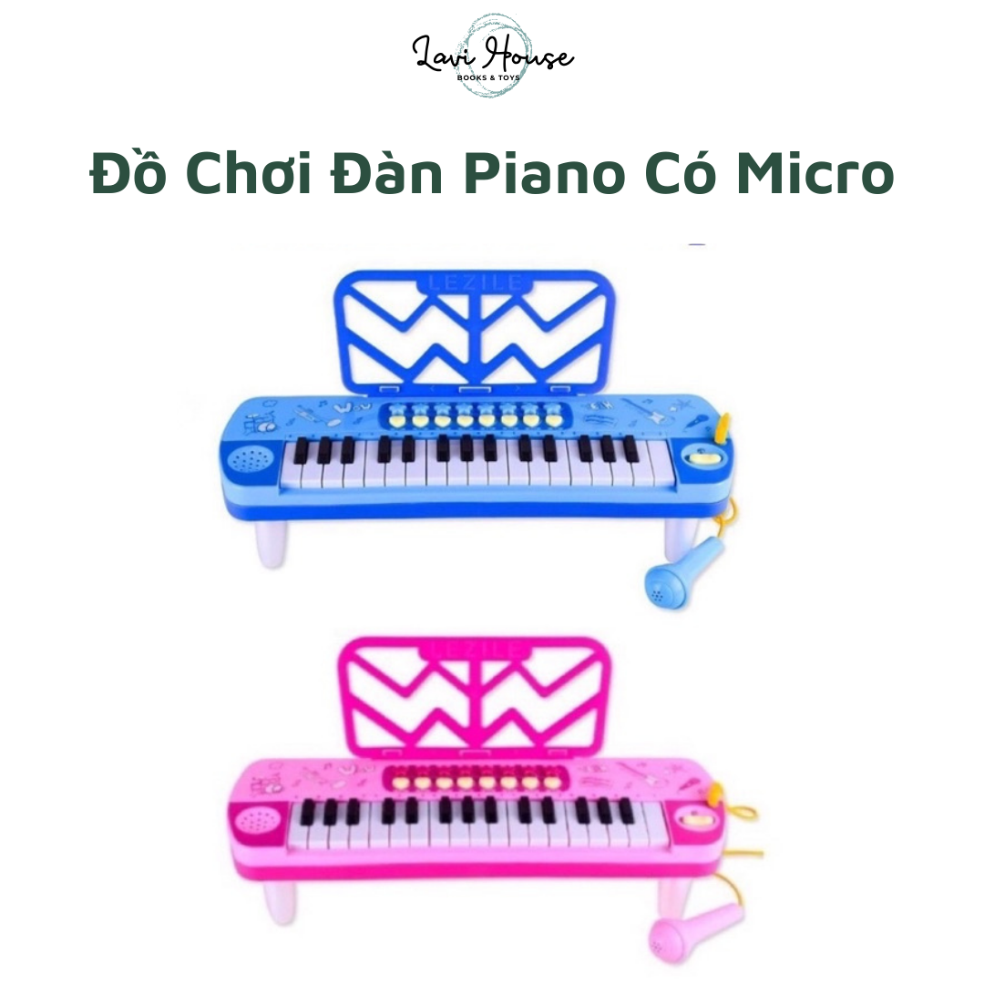 Đồ chơi đàn piano mini kèm micro loại to cho bé đồ chơi âm nhạc trẻ em đàn organ nhập vai làm ca sĩ, chất liệu nhựa abs cho trẻ