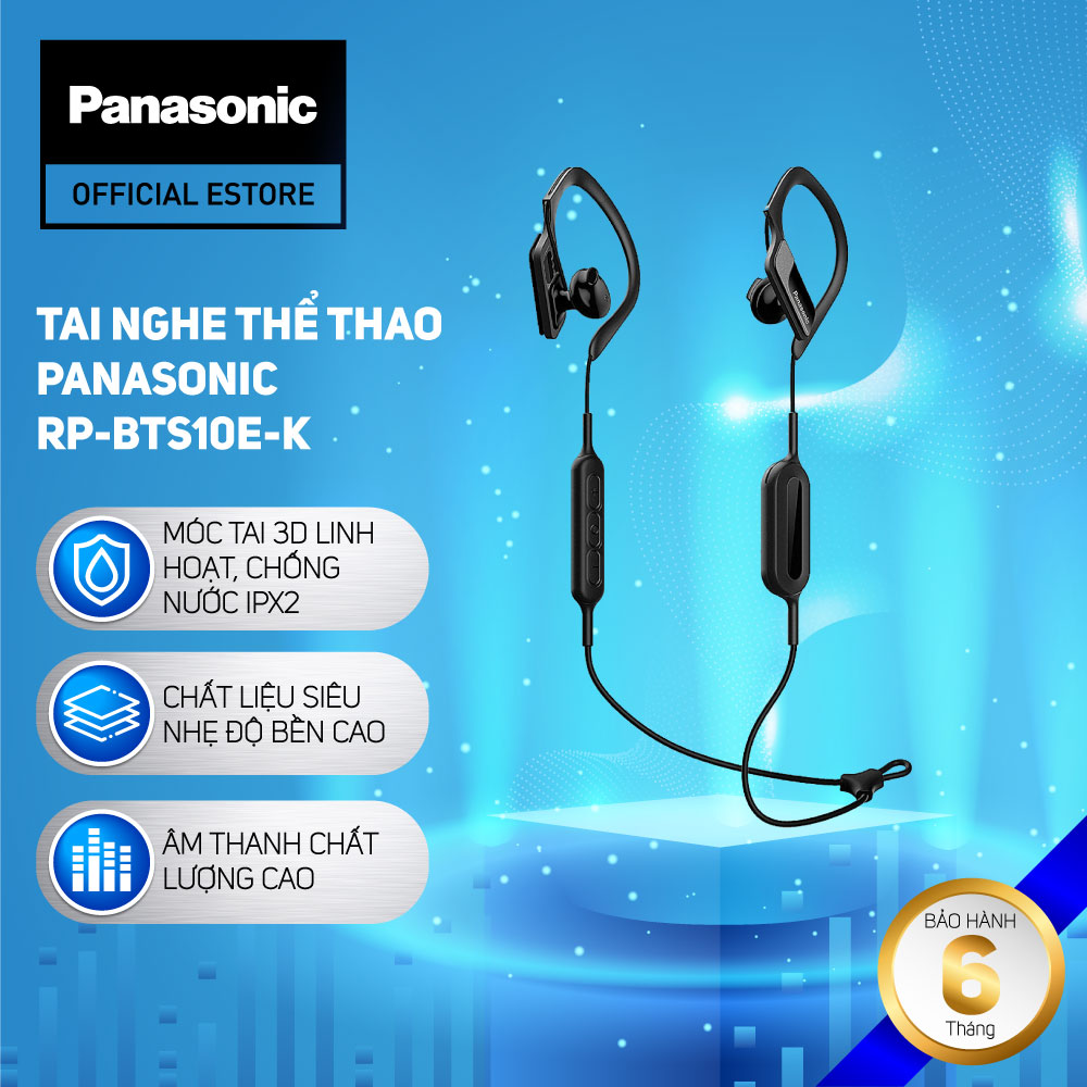 [Tặng Bộ Quà 2 Món] Tai Nghe Thể Thao Panasonic BTS10 - Bảo Hành 12 Tháng 1 Đổi 1 - Hàng Chính Hãng