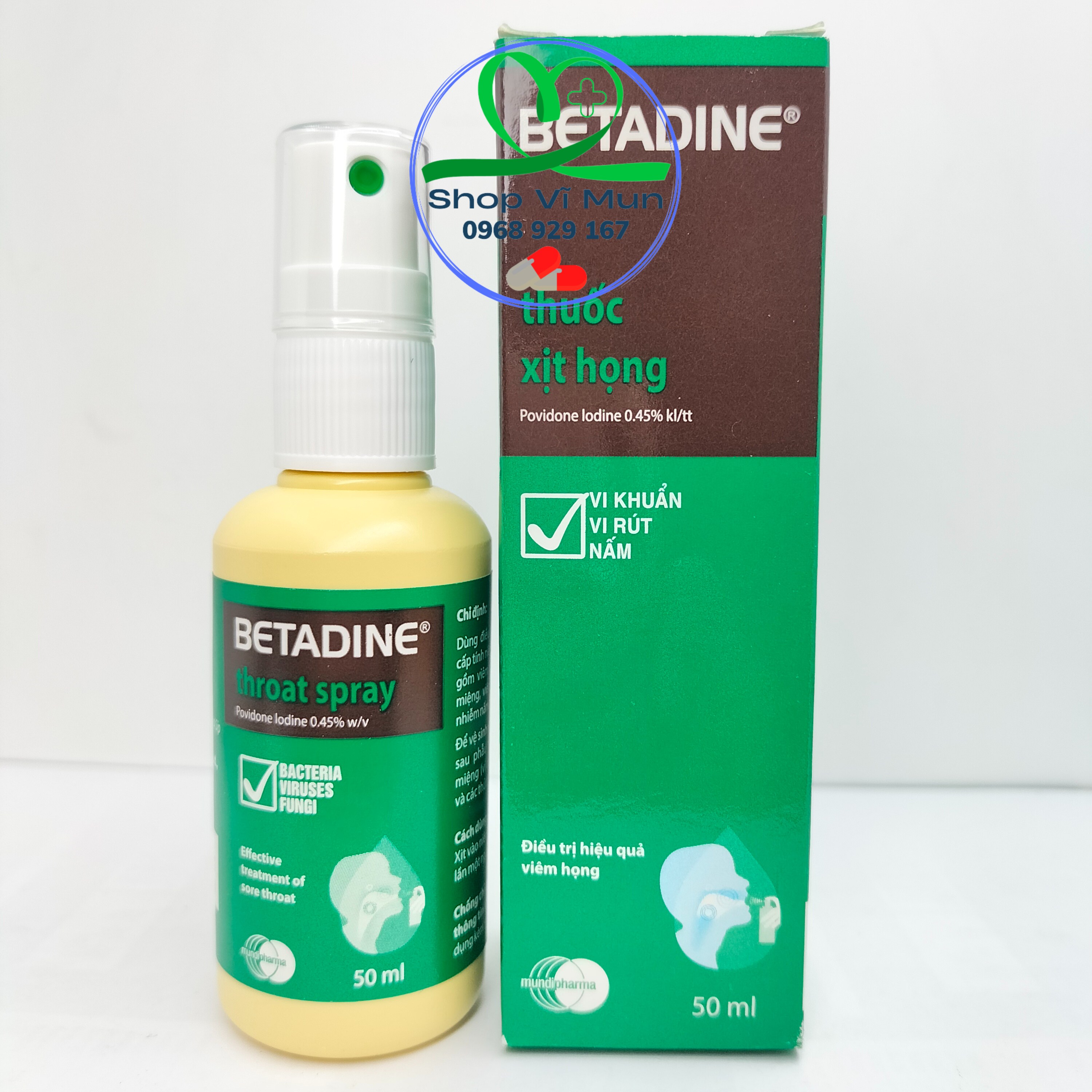 Xịt họng betadine chai 50ml
