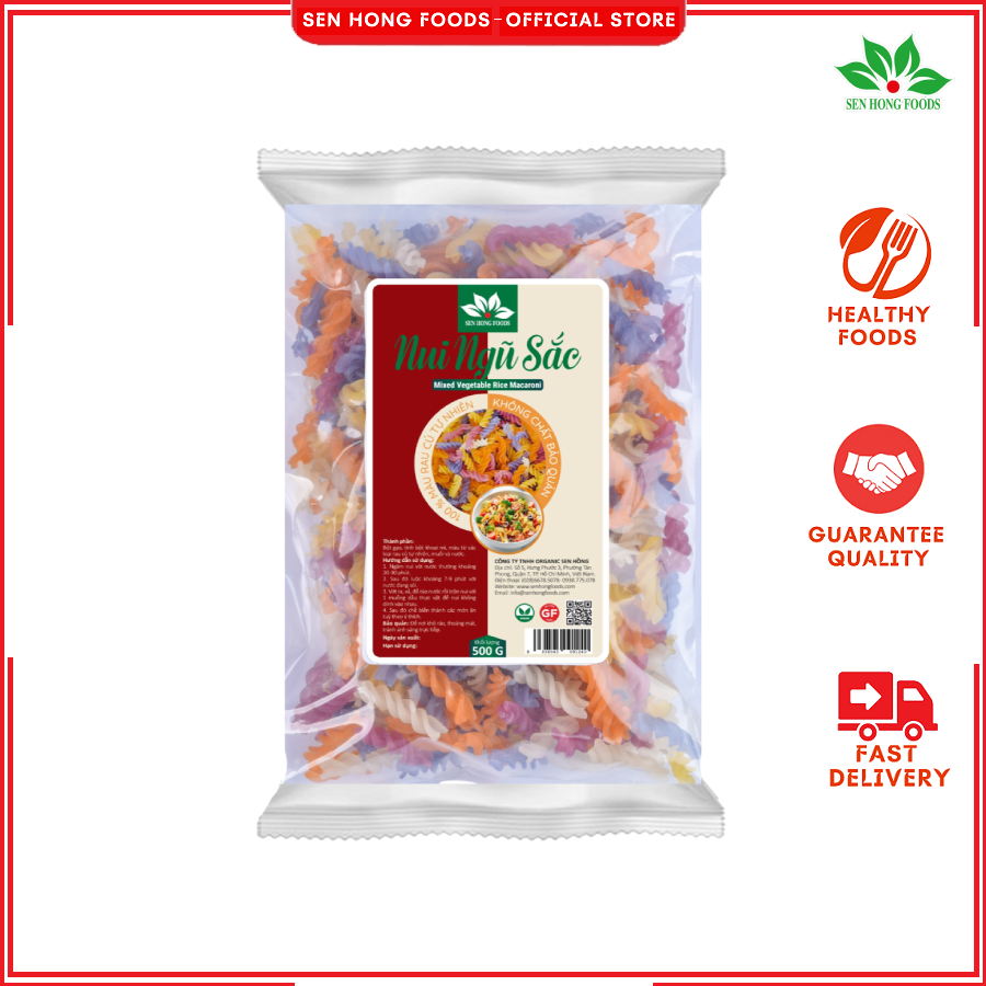 Nui ngũ sắc sen hồng 500g