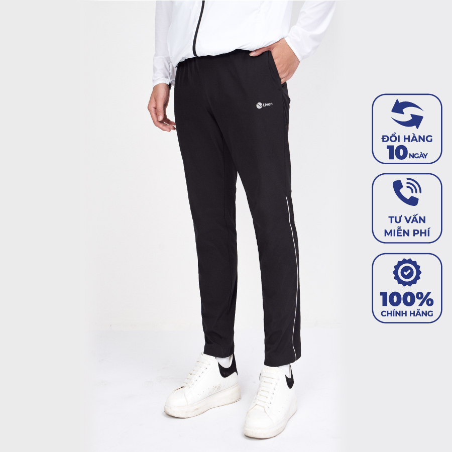 Quần Gió Nam LIVAN SPORT Phối Viền Cao Cấp 024