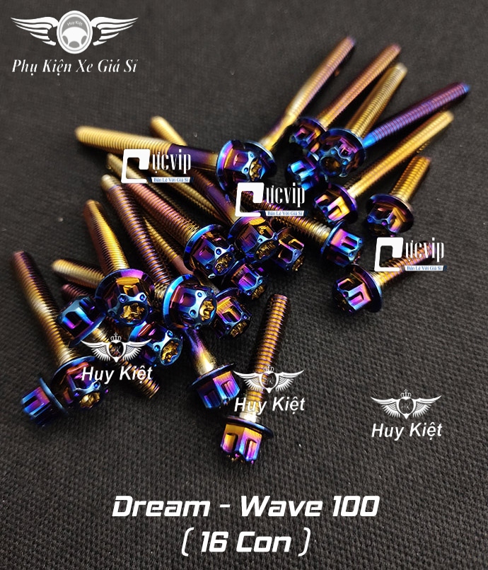 Bộ Ốc Máy Vương Miện Titan Cho Xe Dream, wave 100 MS2120