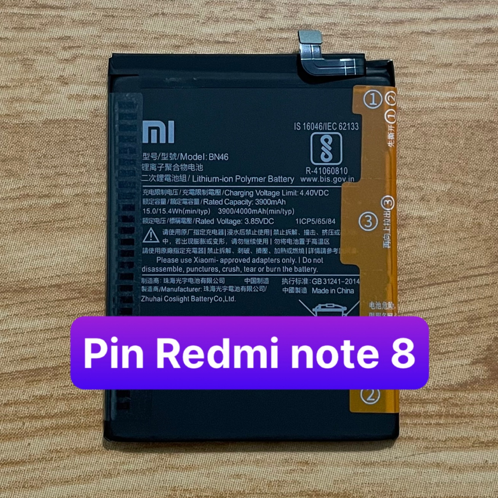 pin xiaomi BN46 / Redmi 7 / Redmi note 8 / pin zin dung lượng 4000mAh