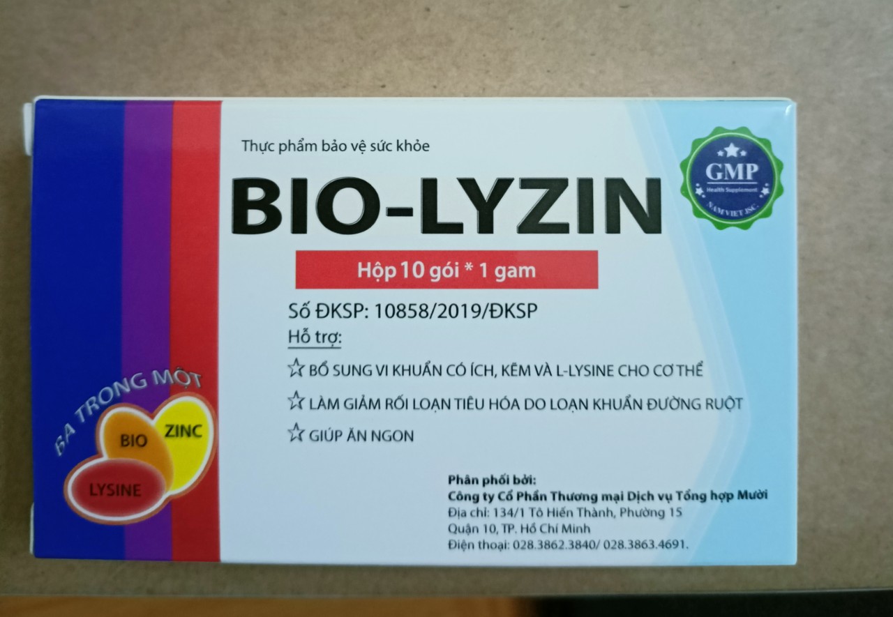 Cốm vi sinh bio lyzin hộp 10 gói *1g