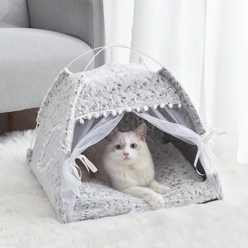 Nhà Công Chúa Sợi Fabric Cho Thú Cưng, Nhà Cho Chó, Nhà Cho Mèo