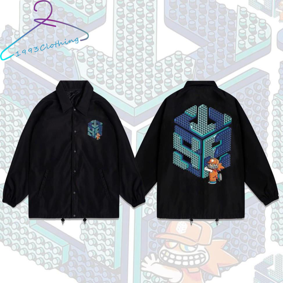 Áo khoác kaki nút bấm/ áo jacket đen in hình swe logo 👚freeship👚local brand,hàng vnxk 2 lớp chóng nắng,1993clothing