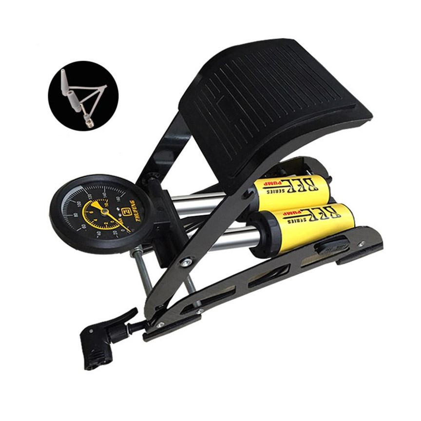 Bơm hơi xe 2 pittong bee j44b-01 cho xe máy ô tô greennetworks