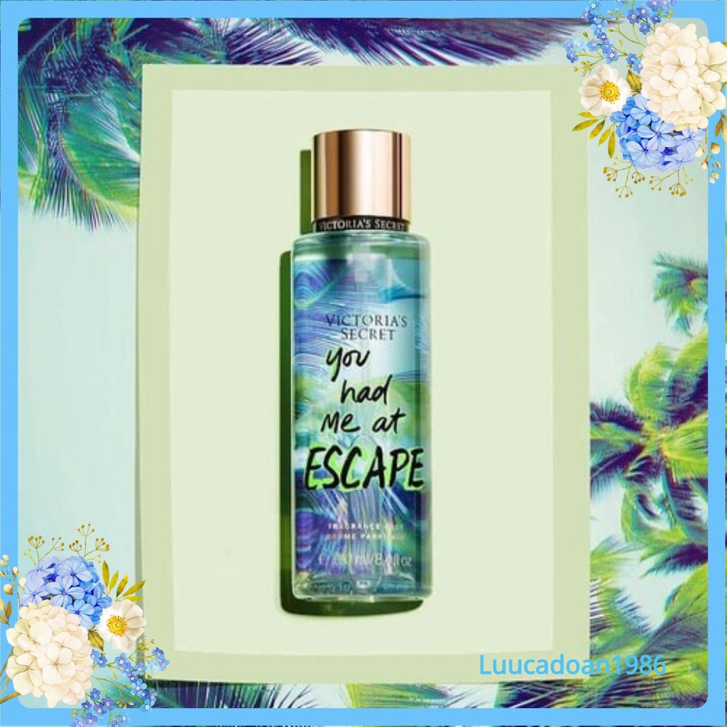 Xịt thơm toàn thân body mist - you had me at escape 250ml