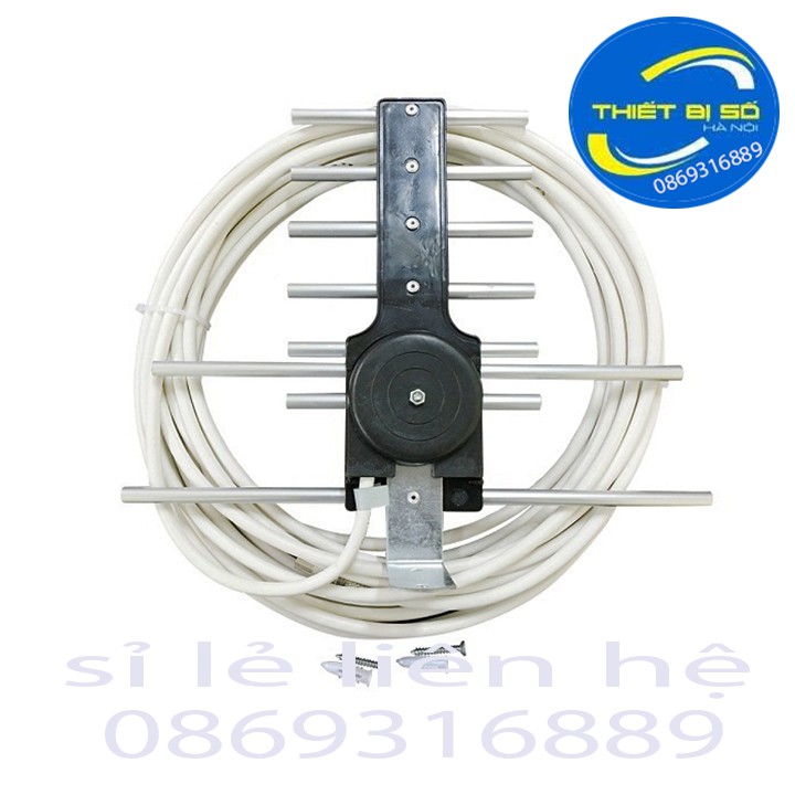 Combo anten thông minh thu sóng dvb t2 + 15m dây cáp + jack nối