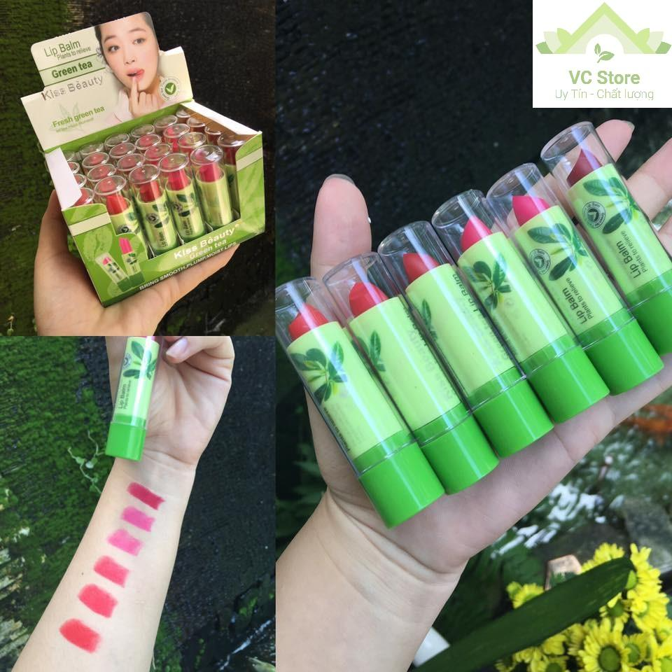 Son trà xanh kiss beuaty - tone đỏ