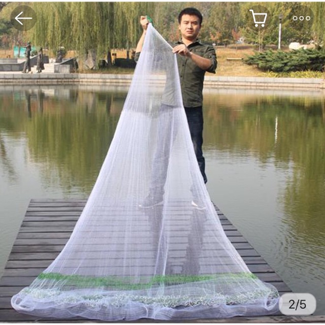 Chài cước bắt cá chân xích cao cấp bụng 6m - 8m