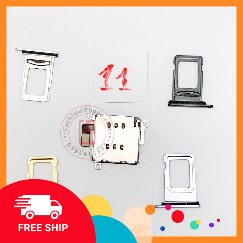 Ổ 2 sim và khay 2 sim ip 11