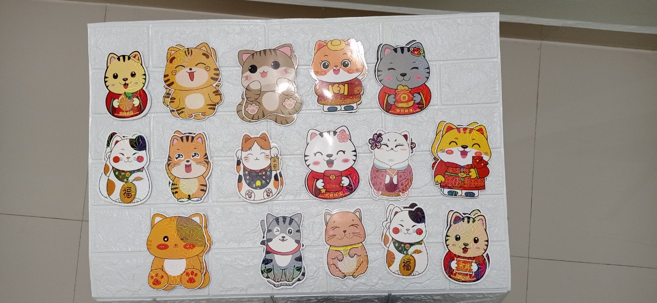 Lì xì tết 2023 quý mão - lì xì hình mèo chibi dễ thương cute - lì xì phản quang đẹp