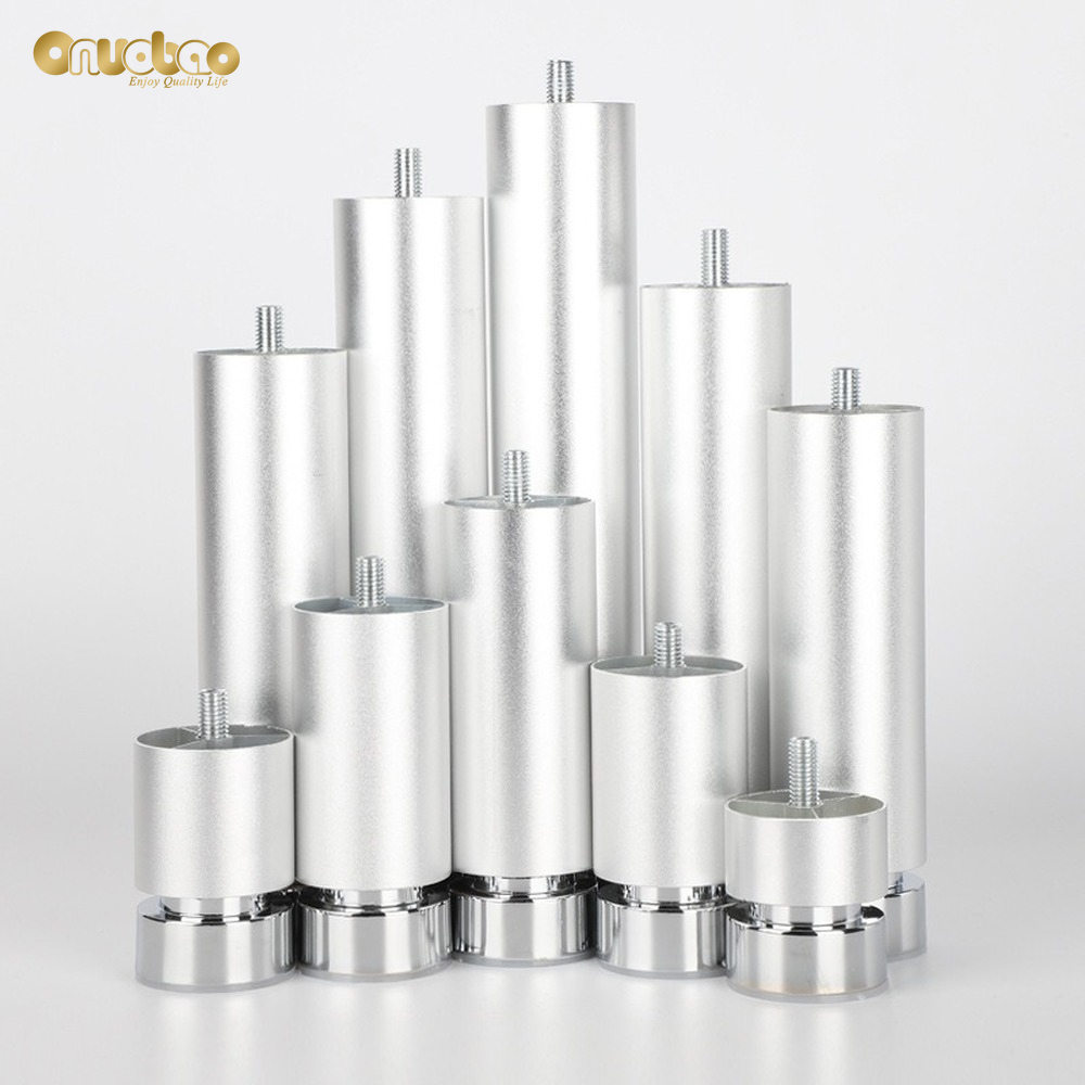 4PCS M10 Đồ nội thất bằng vít Chân có thể điều chỉnh bằng hợp kim nhôm Bàn ghế Sofa Chân đồ nội thất Chân nâng Tủ lạnh Chân máy giặt