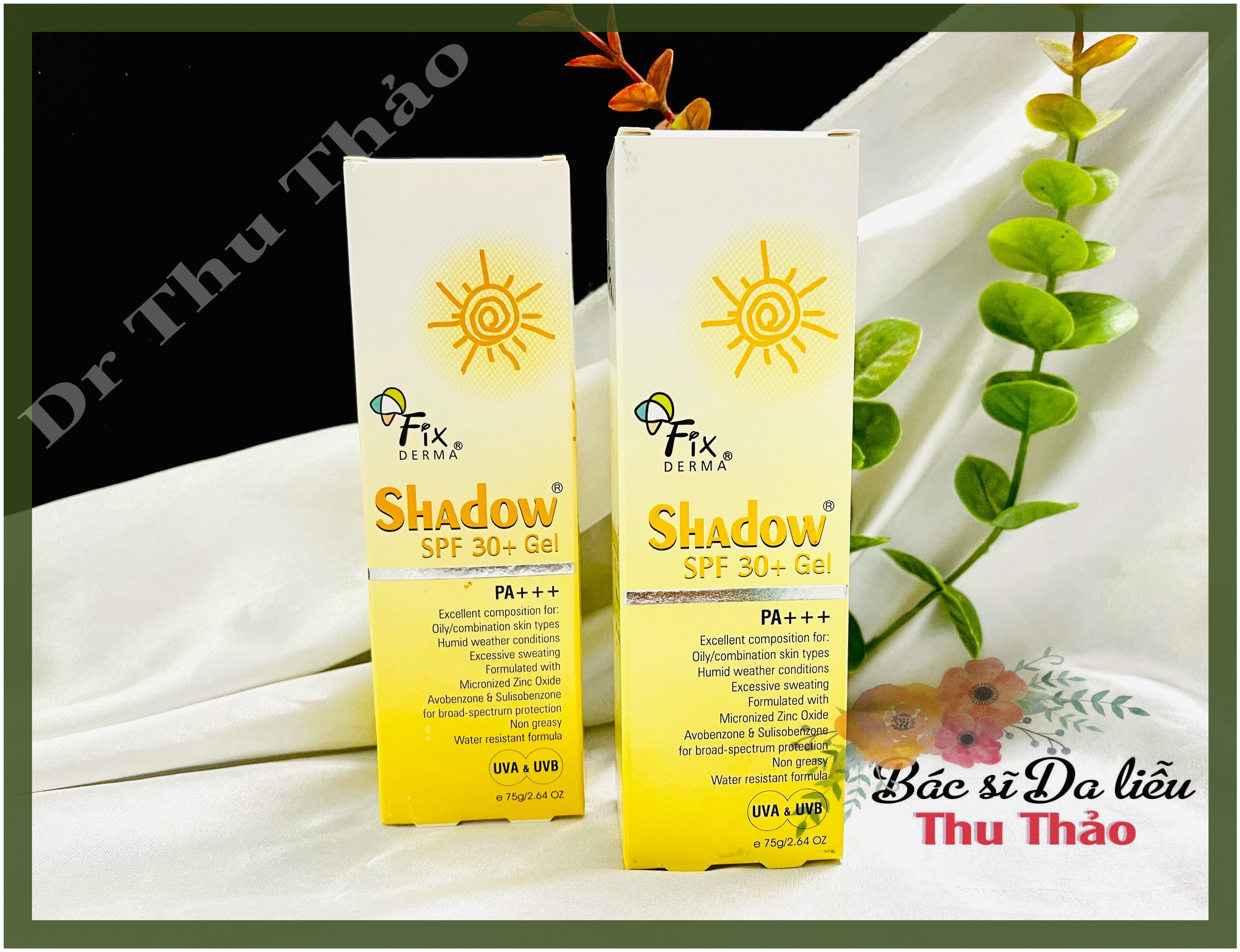 [HCM]KEM CHỐNG NẮNG FIXDERMA SHADOW SPF 30+ GEL