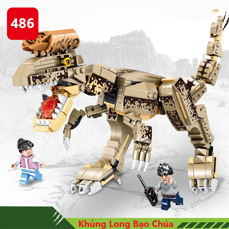 Bộ đồ chơi xếp hình khủng long, lắp ghép khủng long, lắp ráp khủng long